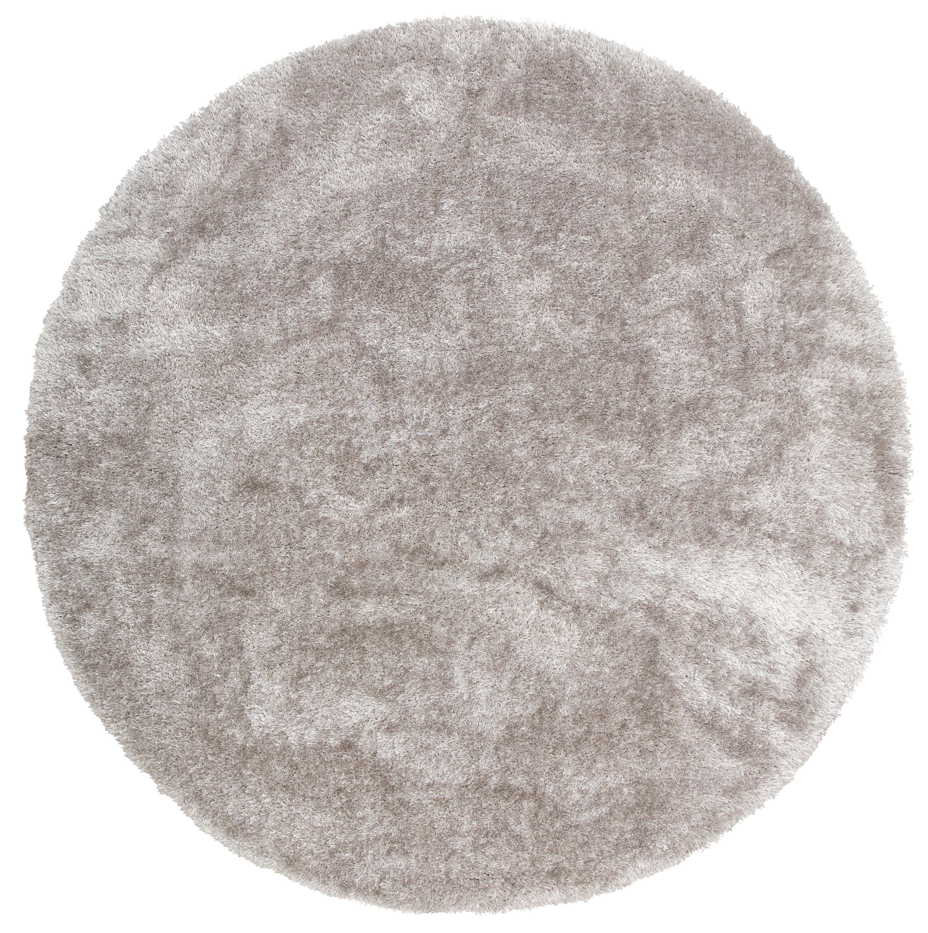 Hochflor-Teppich Malin, Home affaire, rund, Höhe: 43 mm, Uni-Farben, leicht glänzend, besonders flauschig durch Mikrofaser grau