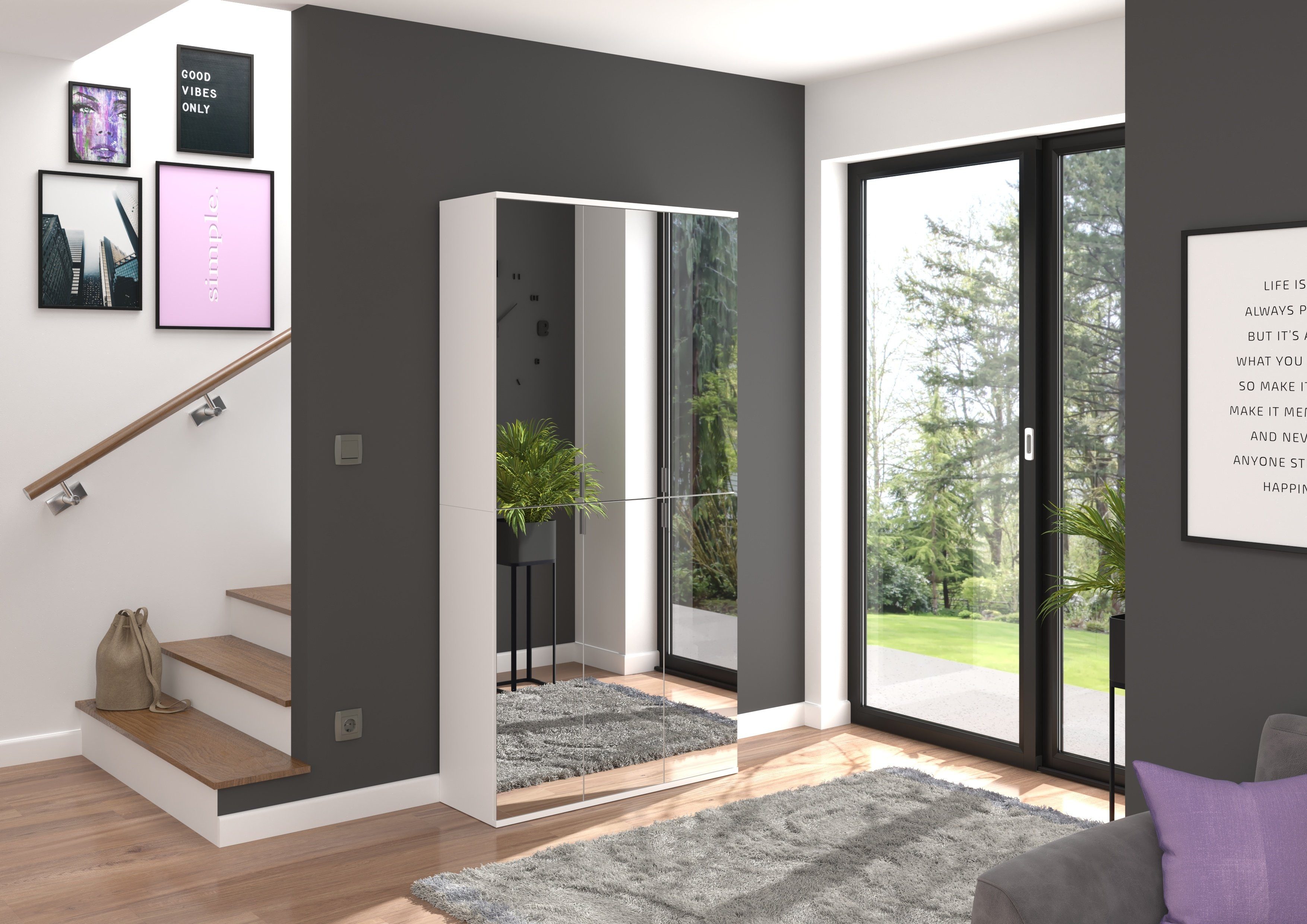 xonox.home Garderobenschrank 30 x 193 x 34 cm (B/H/T)