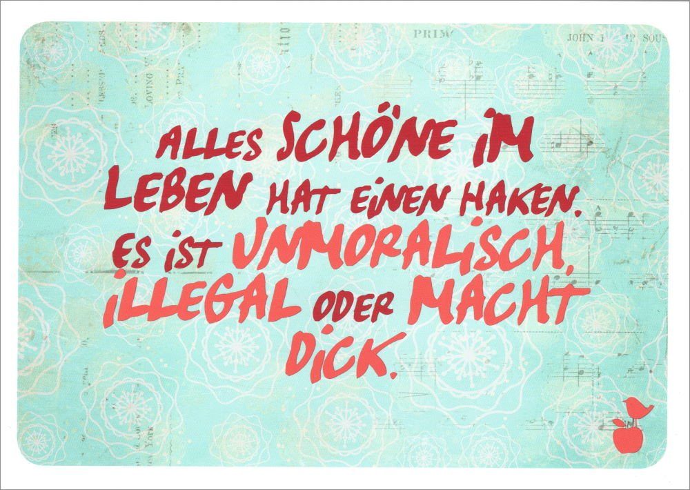 ᐅ Postkarte "Alles Schöne im Leben hat einen Haken." OTTO