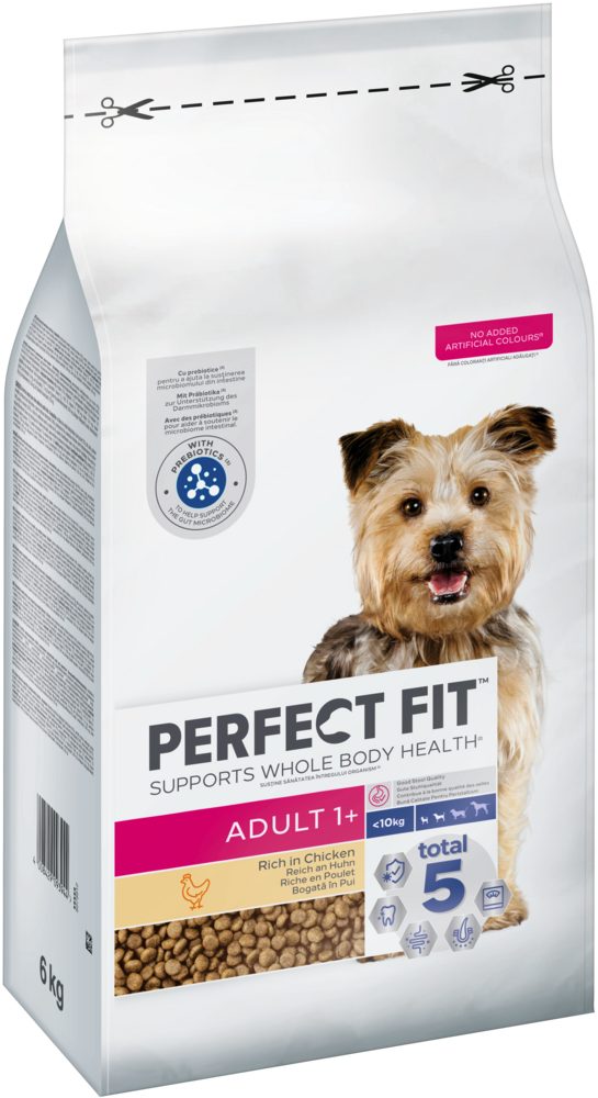 Perfect Fit PERFECT FIT™ Hund Adult 1+ XS/S <10kg mit Huhn 6 kg, Trockenfutter für: Hunde