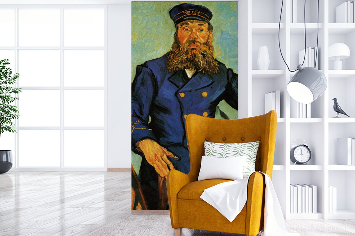 (2 - Porträt Wohnzimmer Schlafzimmer MuchoWow bedruckt, Fototapete Fototapete für Roulin Matt, Vliestapete Küche, Vincent Gogh, von van Joseph St),