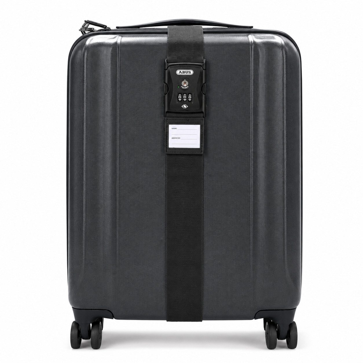 ABUS Koffergurt verstellbar bis 192 cm – Gepäckgurt mit TSA-Zahlenschloss, Kofferband Travel 620 TSA
