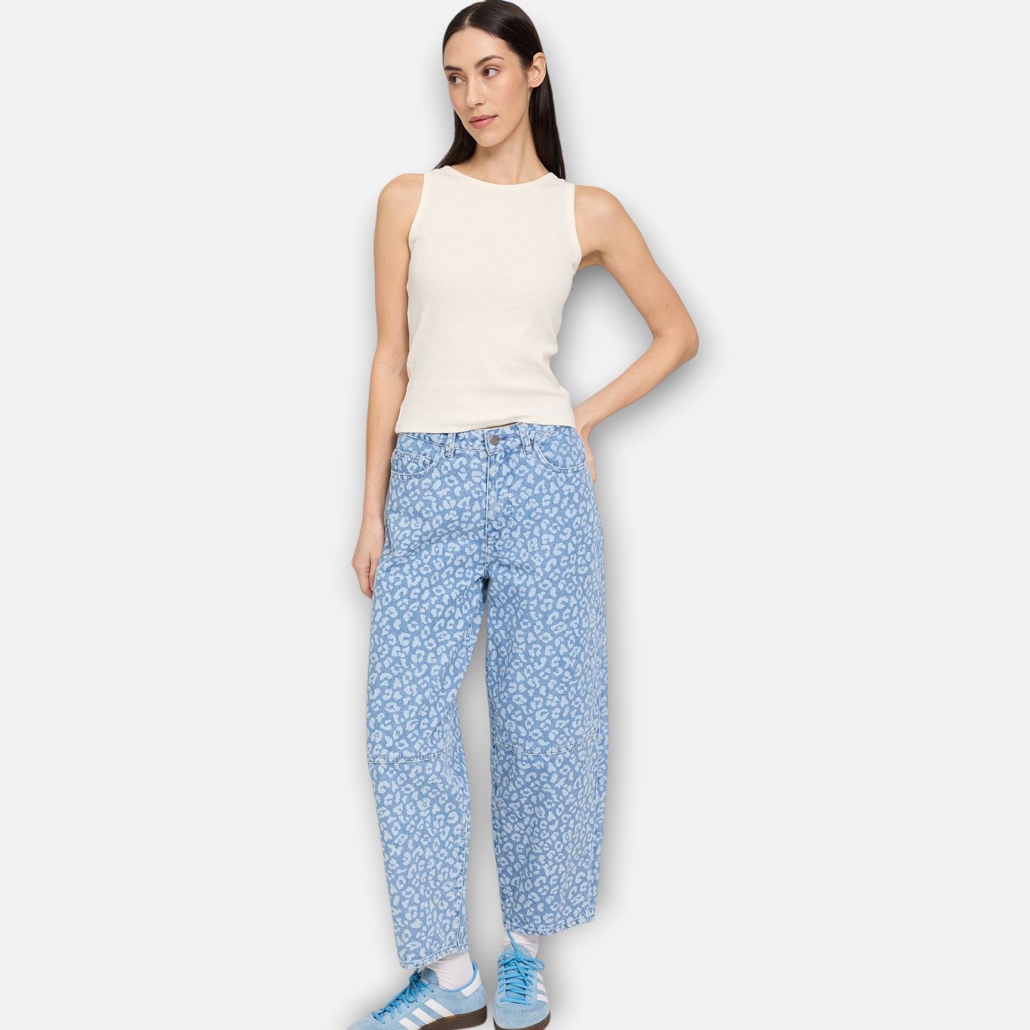 MAZINE Stoffhose Denim Hose mit Barrel Leg