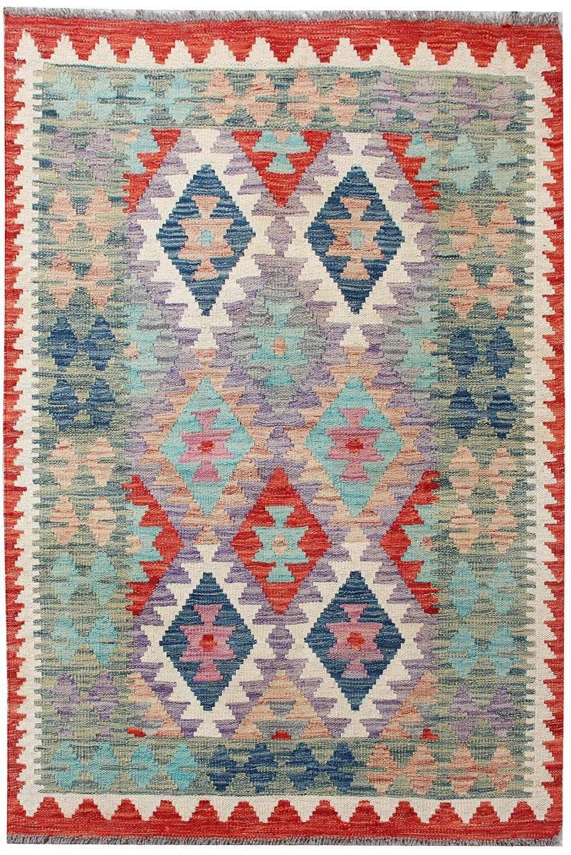 Orientteppich Kelim Afghan 100x150 Handgewebter Orientteppich, Nain Trading, rechteckig, Höhe: 3 mm