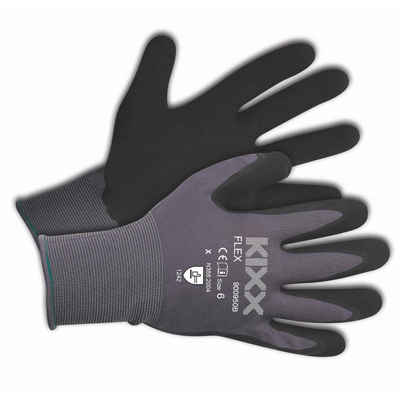 KIXX Gartenhandschuhe KIXX Flex Handschuhe für die Gartenarbeit - Grau/Schwarz