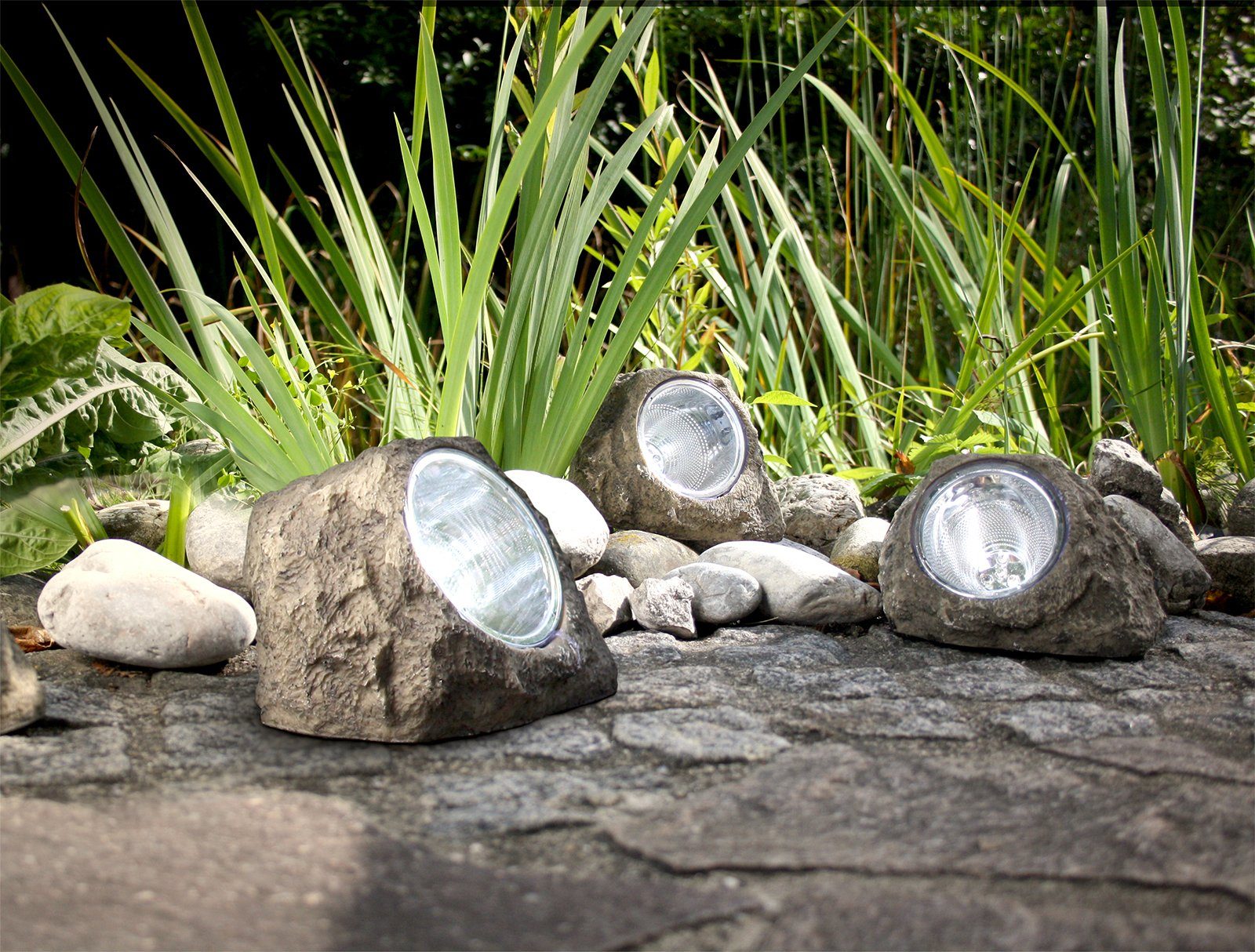bmf-versand LED Solarleuchte Solarleuchte Garten Stein günstig online kaufen
