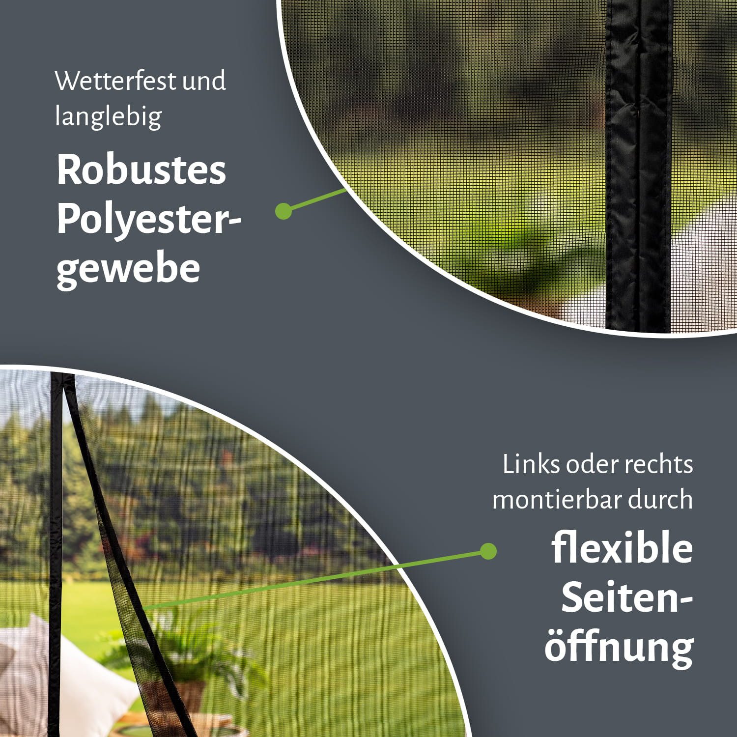 empasa Insektenschutz-Vorhang "DELUXE" seitlich, (1-St), Lamellenvorhang seitlicher Eingang - mit Magnetverschluss – Bild 4 von 5
