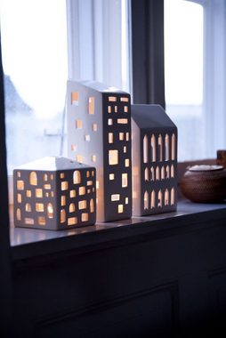 Kähler Teelichthalter, Lichthaus LITTLE tower Keramik weiß