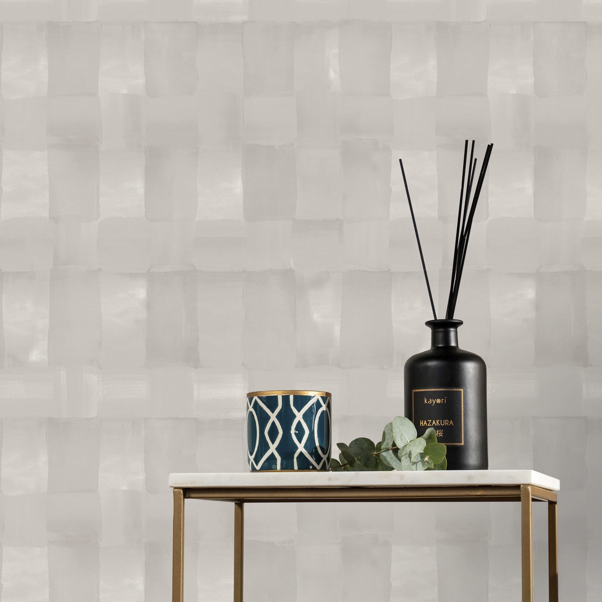 Kayori Vliestapete Koiya, glatt, kariert, (1 St), 10mx52cm (ca. 5m2)