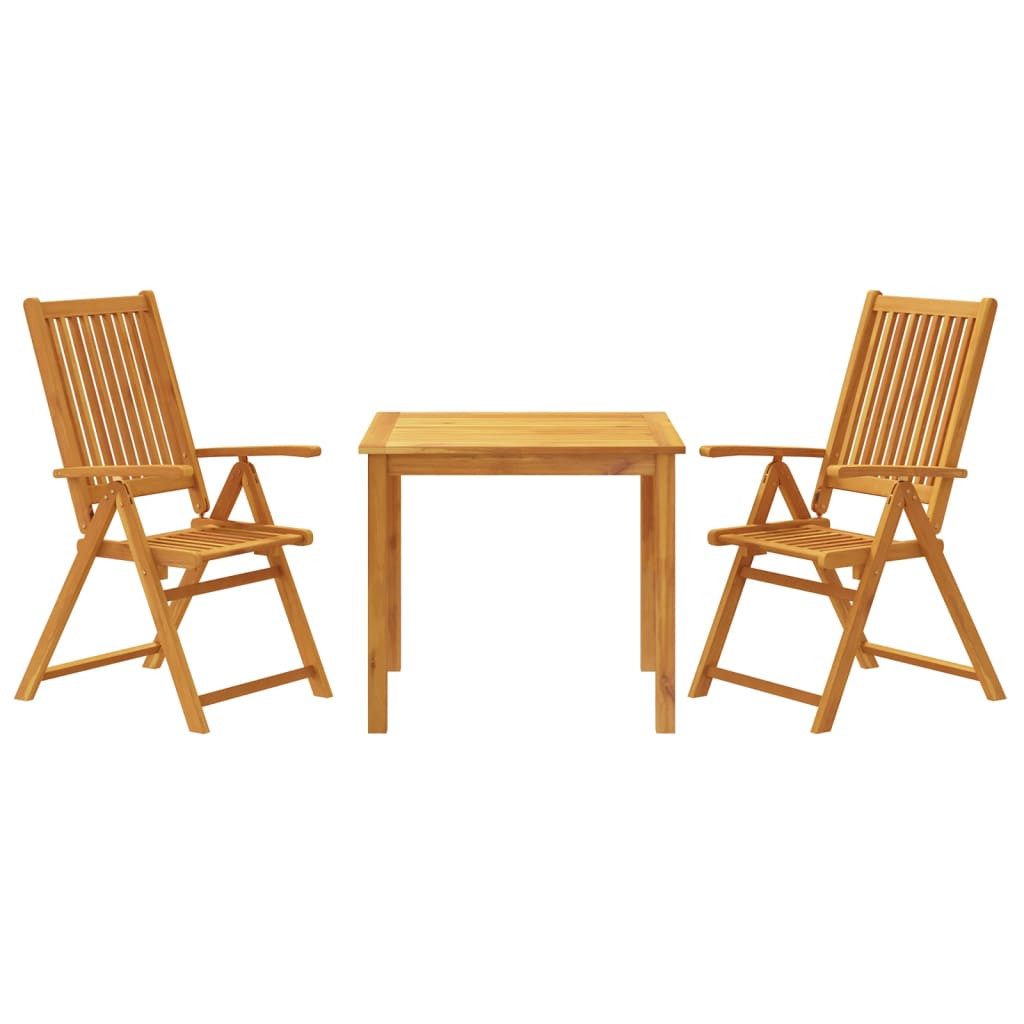 vidaXL Garten-Essgruppe 3-tlg. Garten-Essgruppe Massivholz, (2-tlg) günstig online kaufen