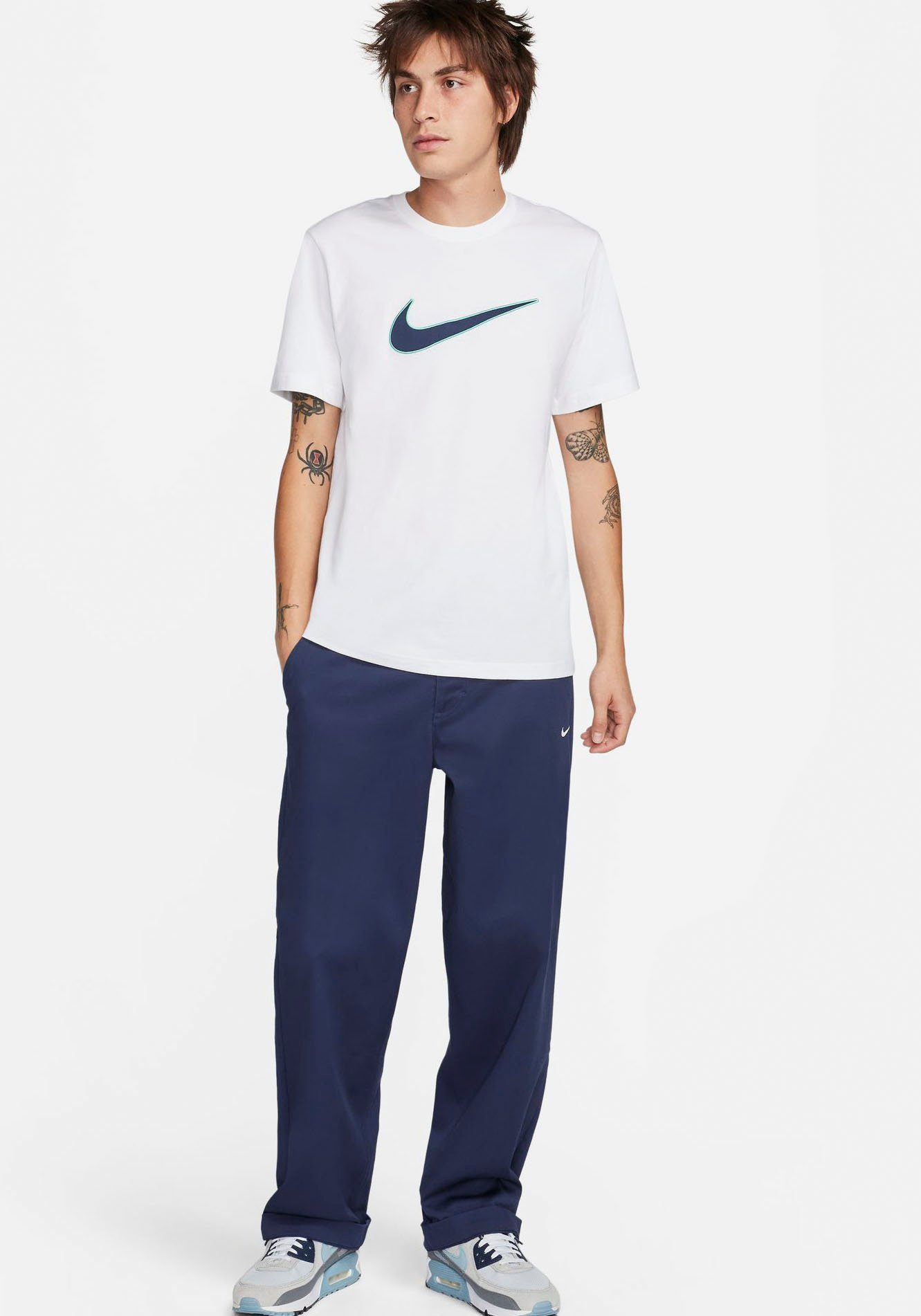 Nike Sportswear T-Shirt M TURQ WHITE/HYPER TOP SP SS NSW