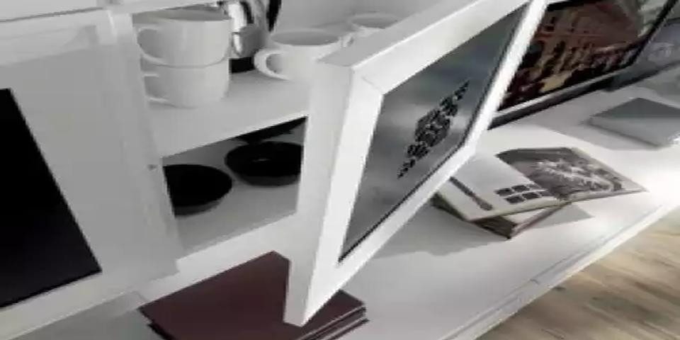 Xlmoebel Wohnwand Modernes Wohnmöbel-Set in Holzoptik mit Sideboard und Wandschrank, (2-St., Wohnwand), Hergestellt in Europa