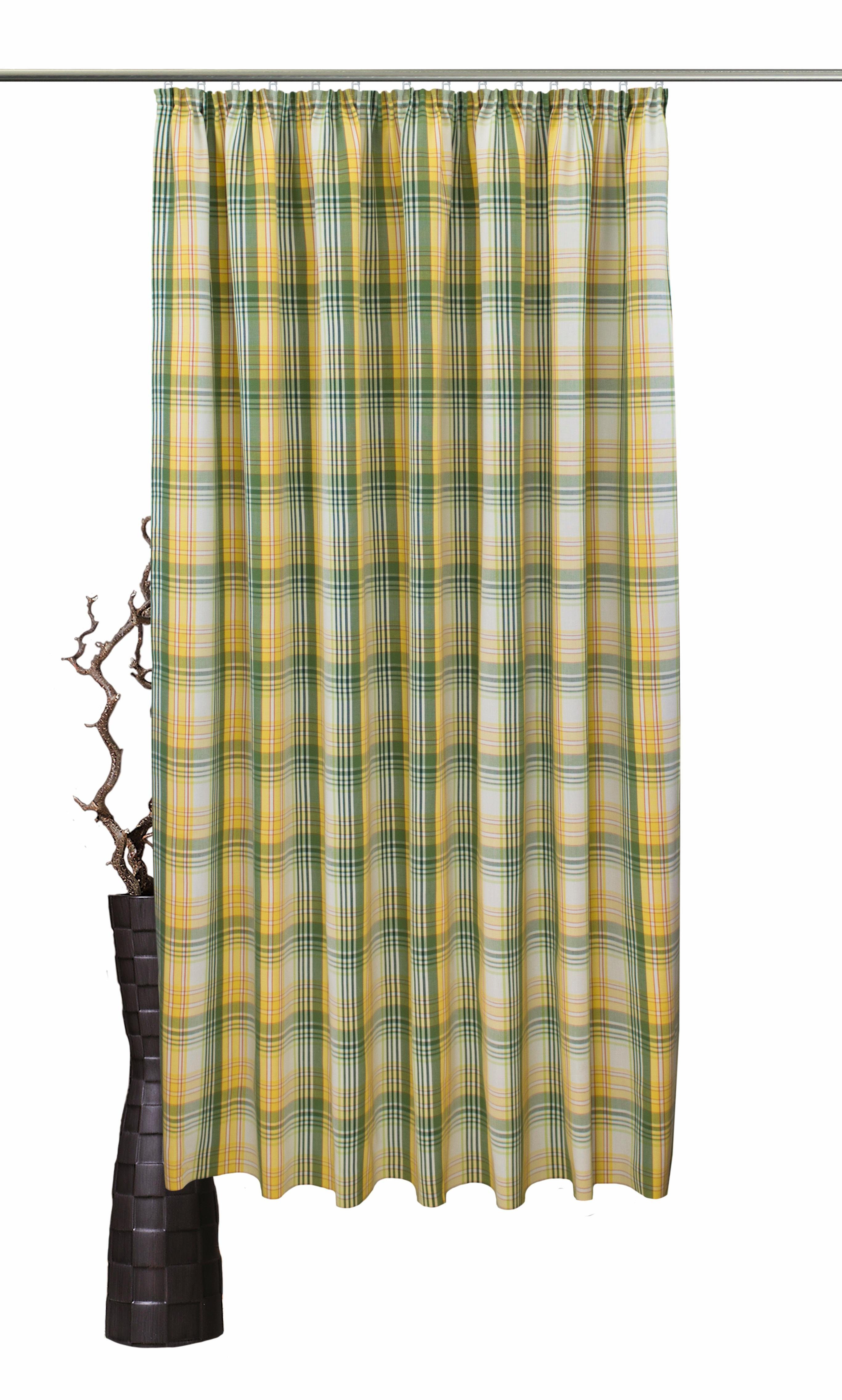 Vorhang Lene, VHG, Kräuselband (1 St), blickdicht gelb