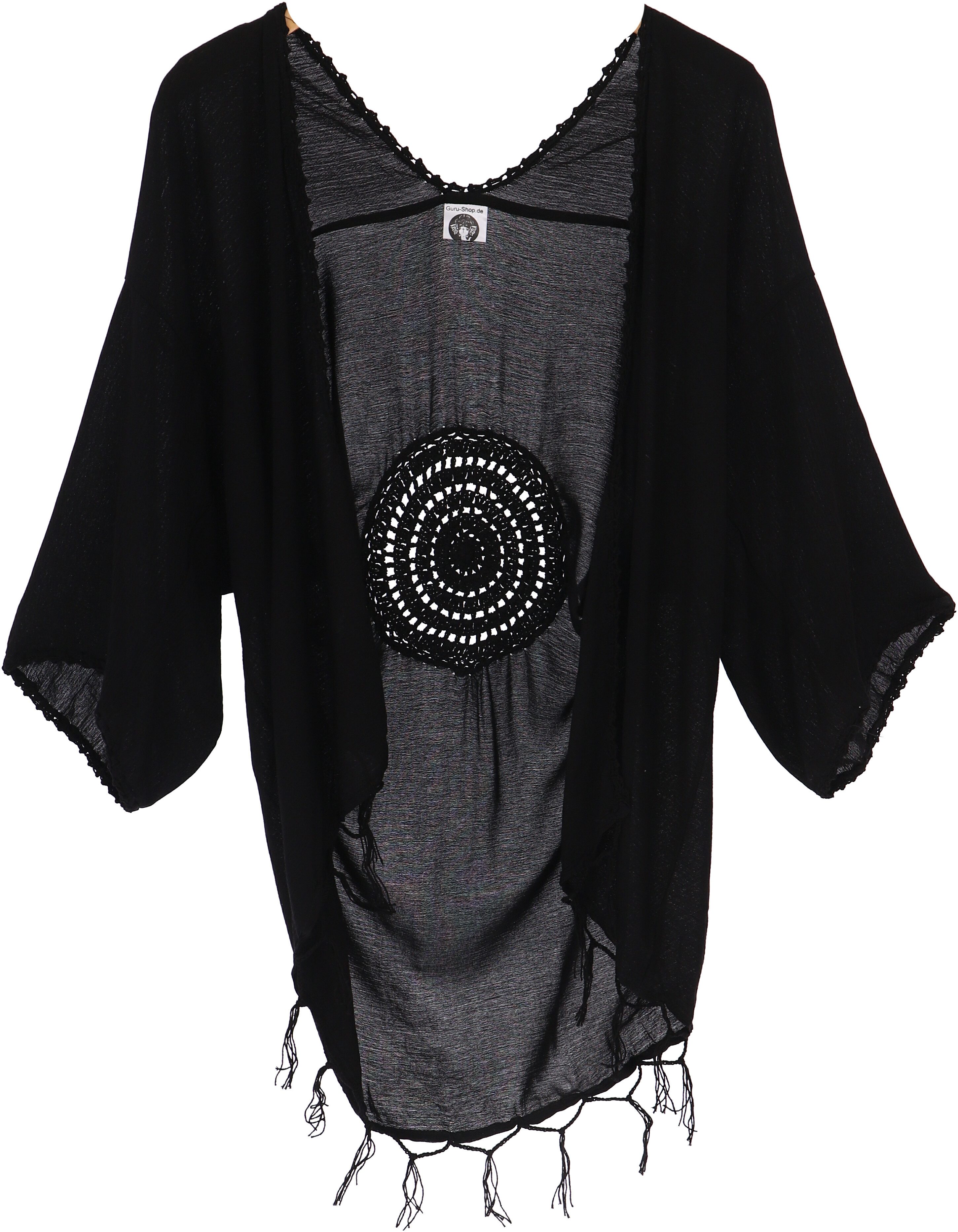 Guru-Shop Kimono Leichte offene Sommerbluse, bestickte.., günstig online kaufen
