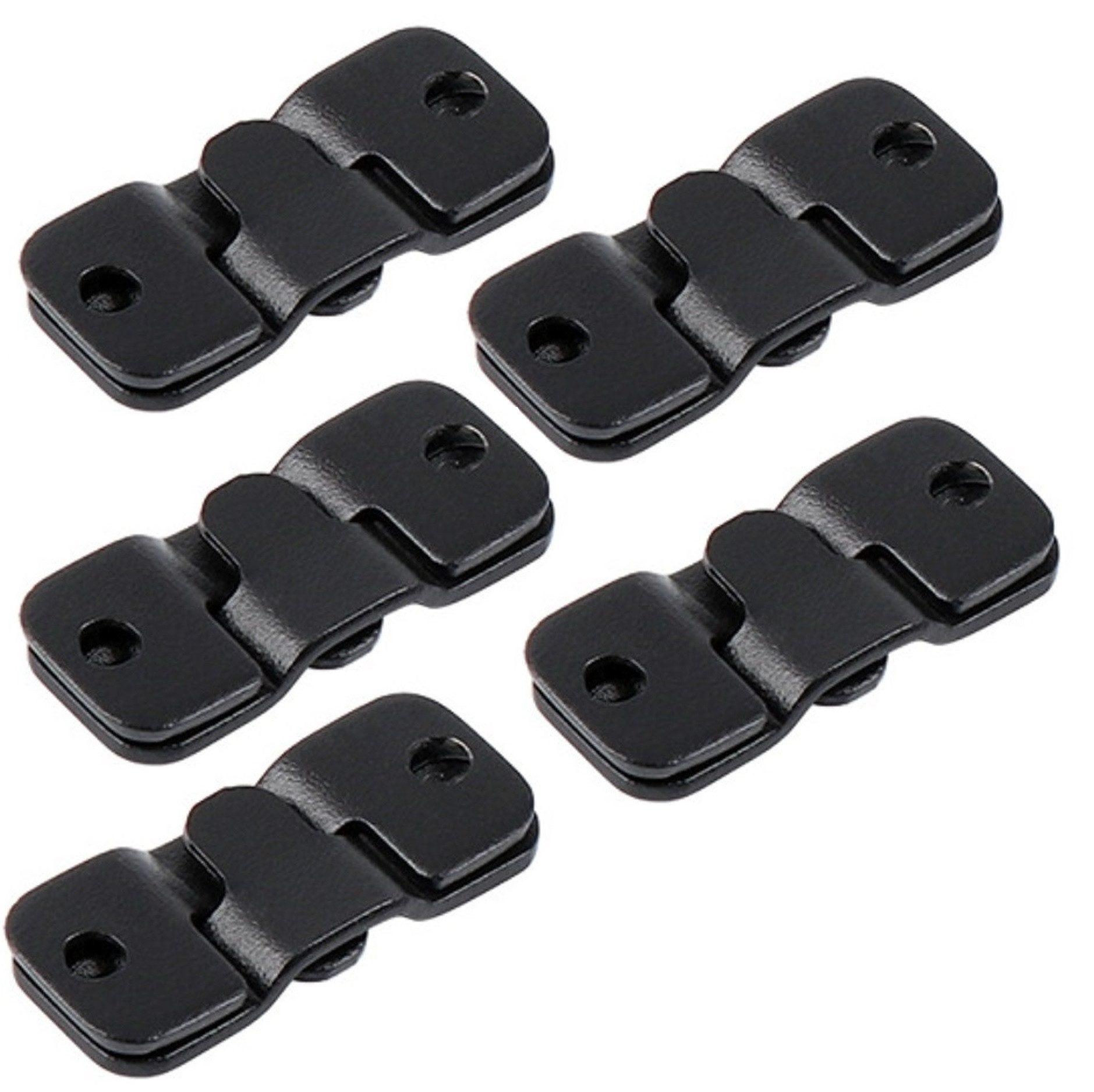 Flachverbinder 5 Paar Möbel Steckverbinder - Schwarz, 44x19 mm Couchverbinder