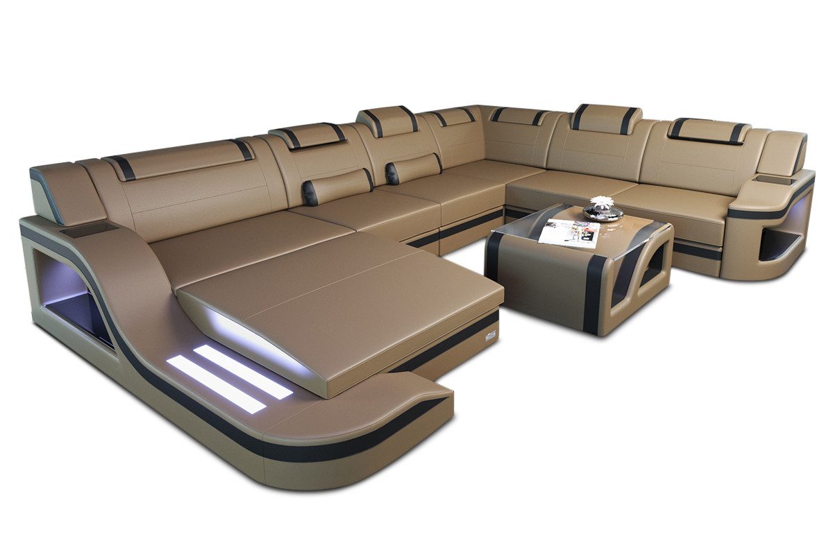 Sofa Dreams Wohnlandschaft XXL Ledersofa Palermo günstig online kaufen