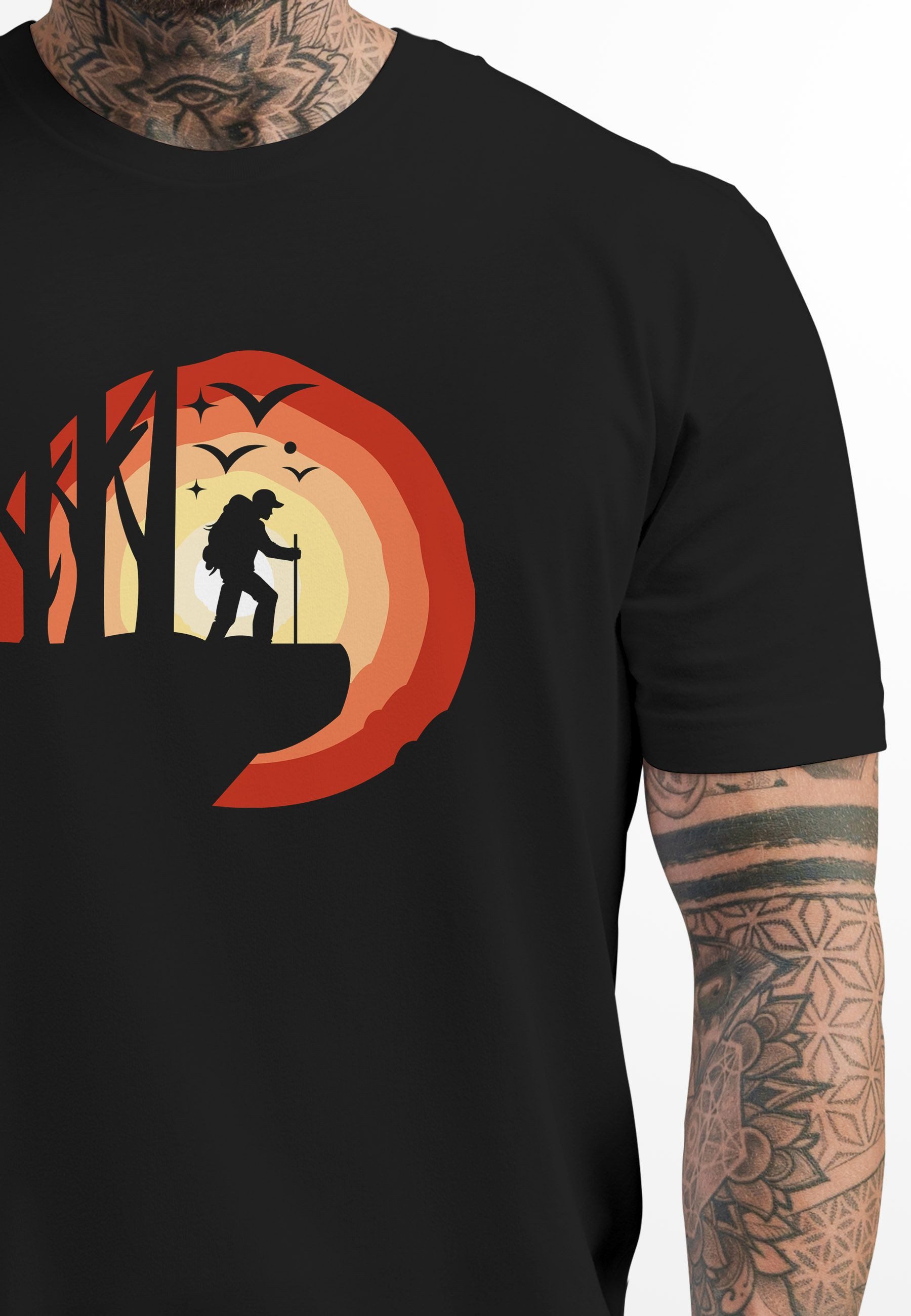 Neverless Print-Shirt Herren T-Shirt Wander-Motiv Trekking Aufdruck Printsh günstig online kaufen