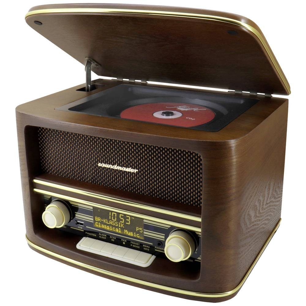 Soundmaster NR961 Nostalgie Digitalradio 2x2W,DAB+/UKW,CD,USB,Bluetooth,Holzgeh.