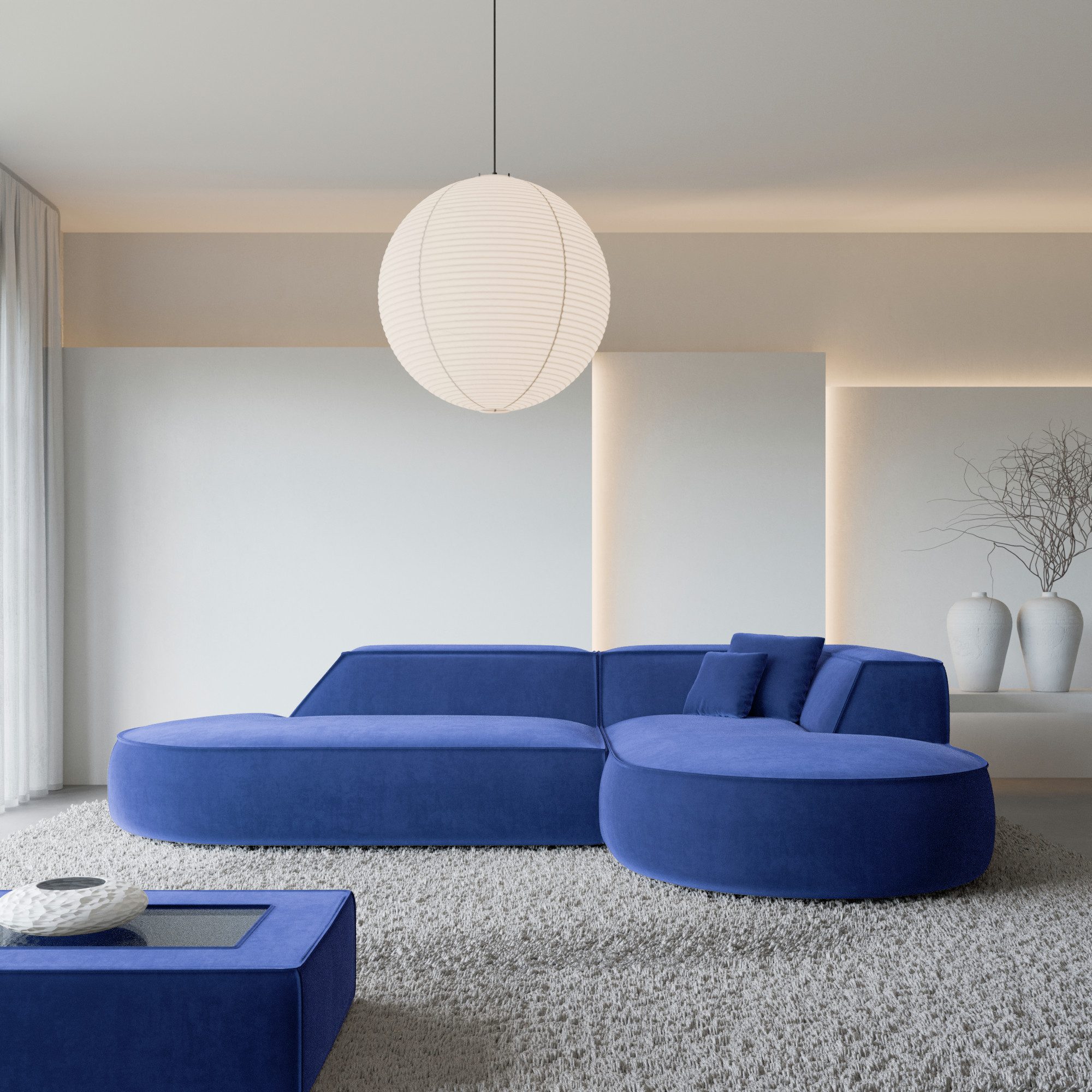 Ecksofa Monterola L Form Lounge Designer Sofa
