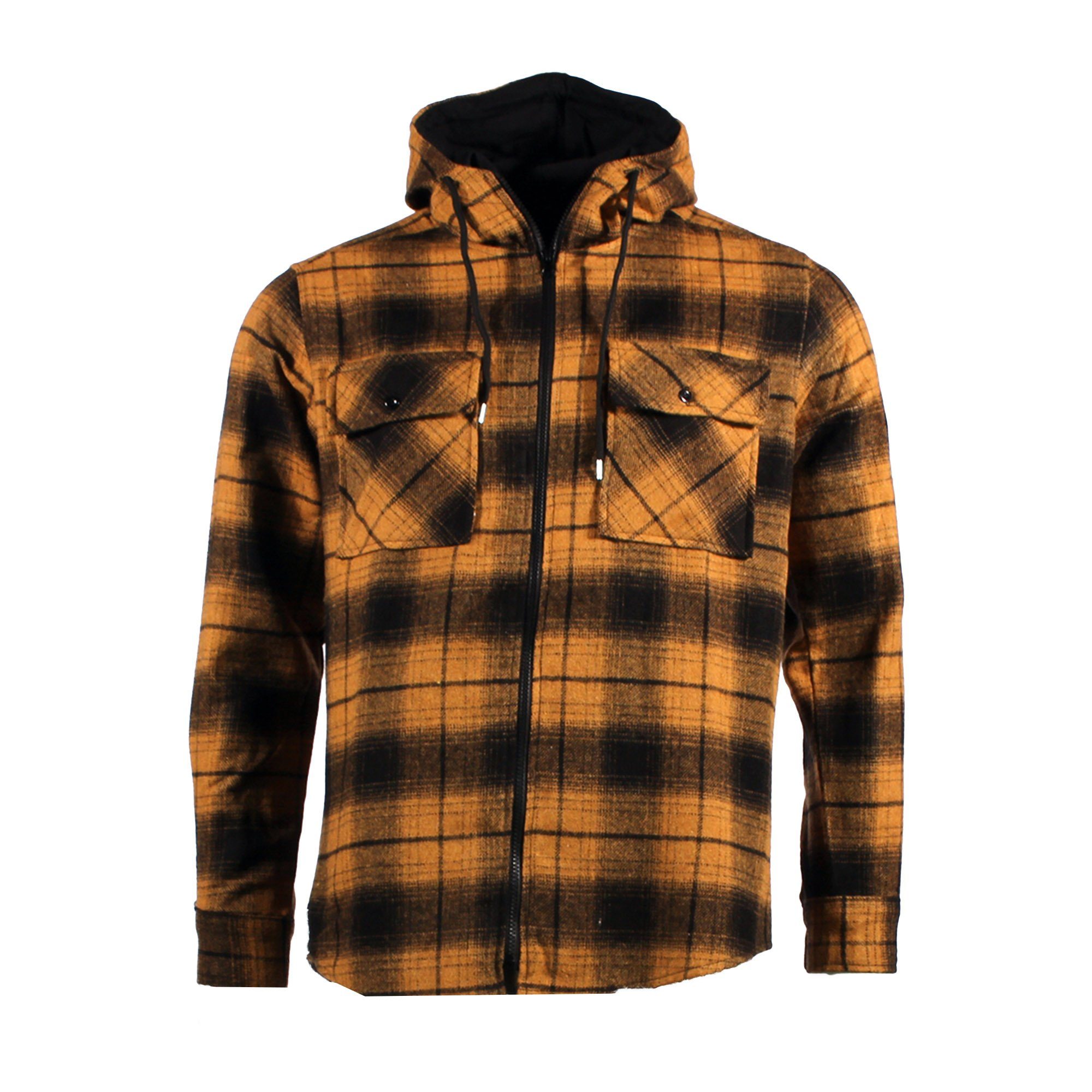 Banco Kapuzenstrickjacke Herren Karierte Strickjacke Winter Wintermode Kapuze Kapuzenpullover