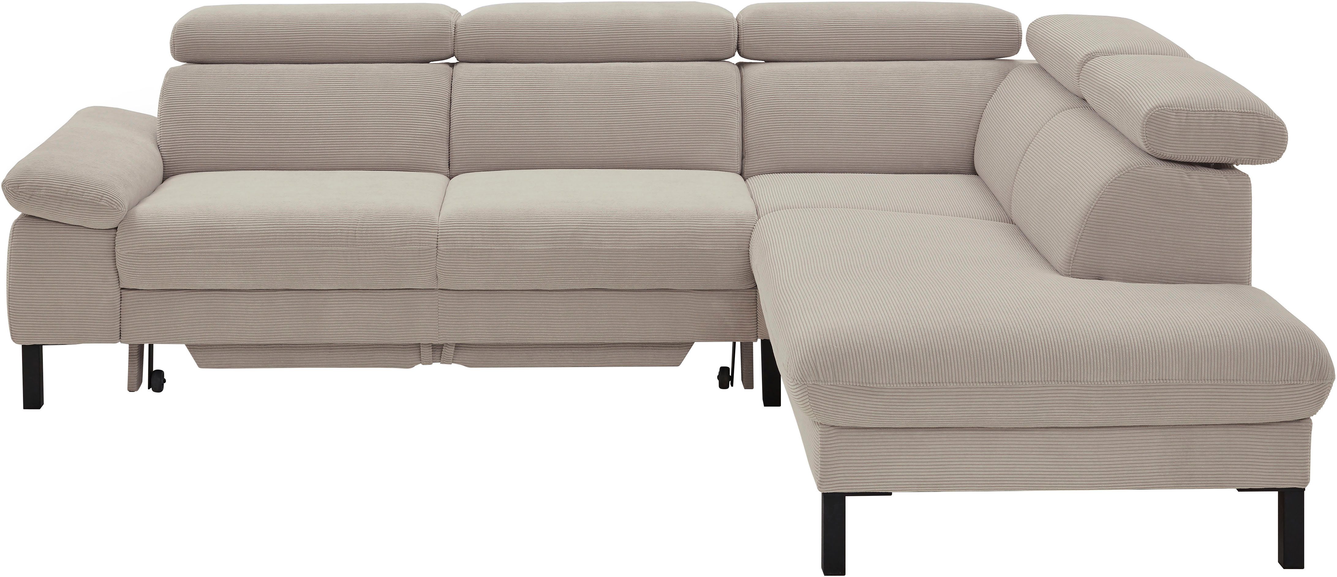 Ecksofa Arnayon mit Querschläfer-Bettfunktion, Schlafsofa, großer Bettkasten