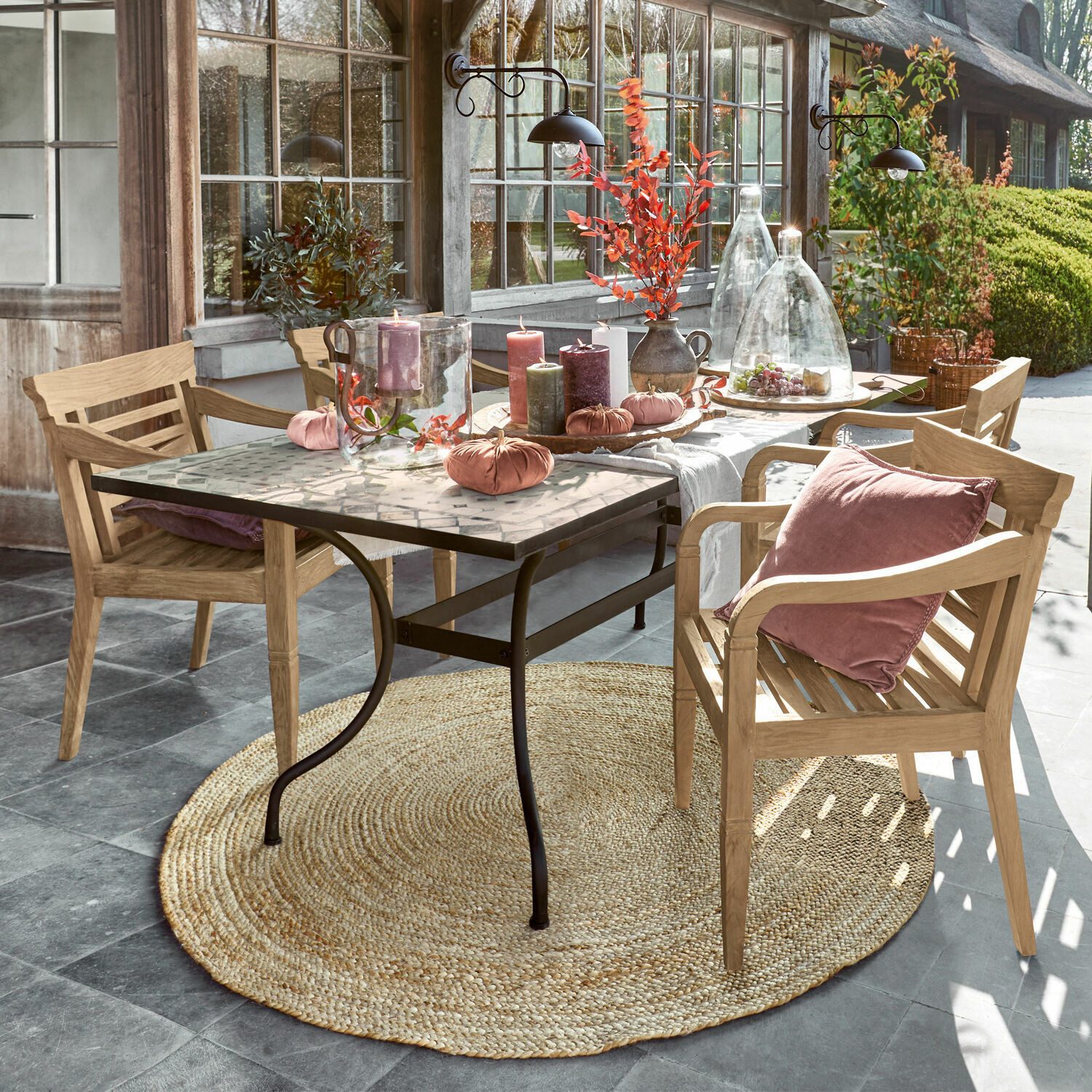 Mirabeau Gartentisch Tisch Labaroche grau/bunt