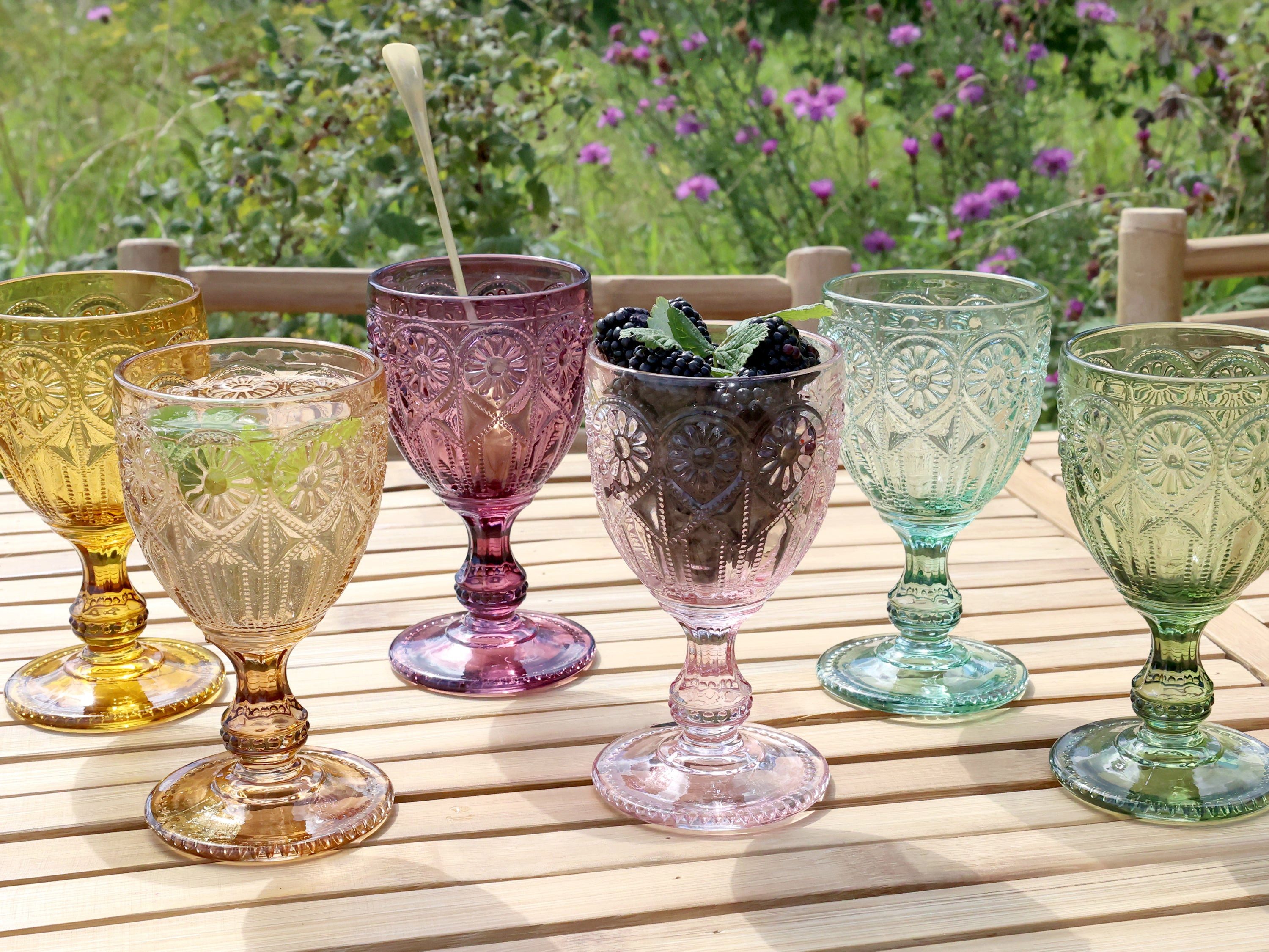 Chic Antique Weinglas Chic Antique Saint-Émilion Weinglas mit Muster – 6er Set