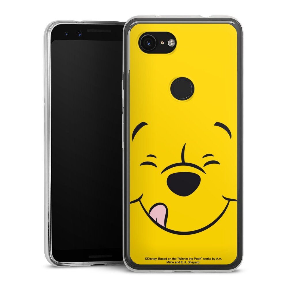 DeinDesign Handyhülle Winnie Puuh Offizielles Lizenzprodukt Disney Puuh Closeup, Google Pixel 3a Slim Case Silikon Hülle Ultra Dünn Schutzhülle