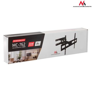 Maclean MC-762 TV-Wandhalterung, (Max. 30 kg, 37 - 70" Zoll, 70 - 460 mm, ± 15° Grad, 3x ± 90° Grad)