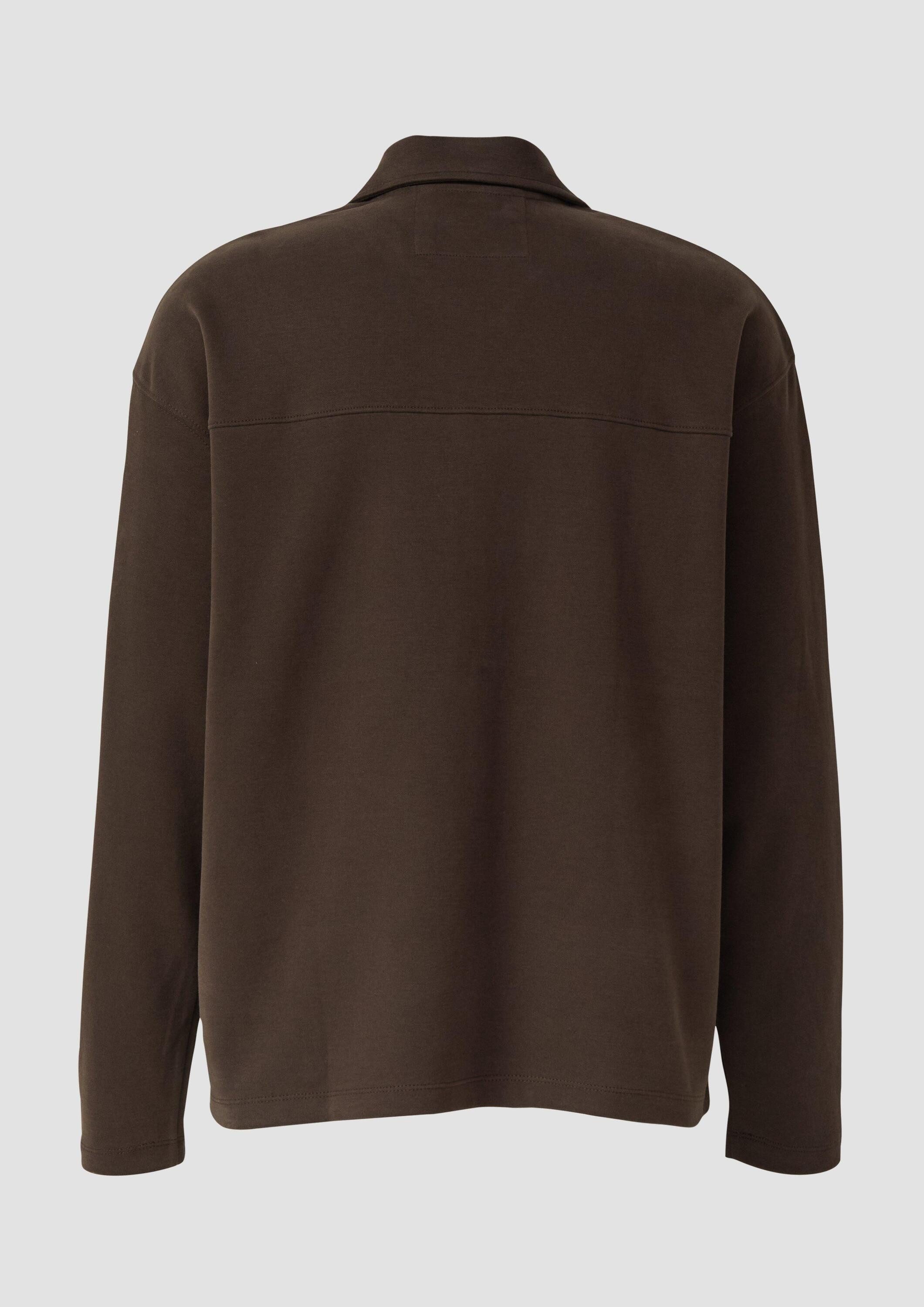 s.Oliver Sweatshirt Sweatshirt Softes Relaxed-Fit-Sweatshirt aus Baumwollmix mit Label-Patch