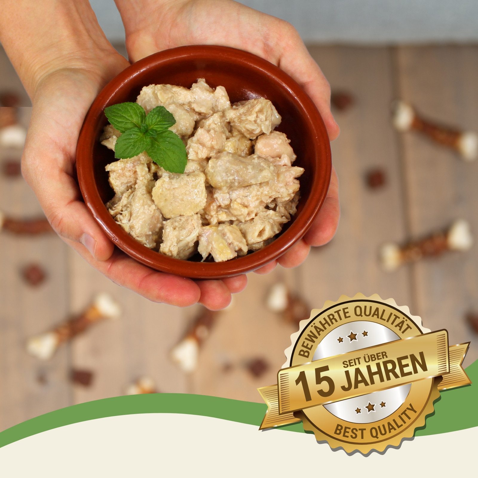 Lecker.Pet 6 x 400 g Lecker.Pet® Balu's 100 % Huhn und Truthahn Nassfutter Huhn, Ergänzungsfutter für: Katze
