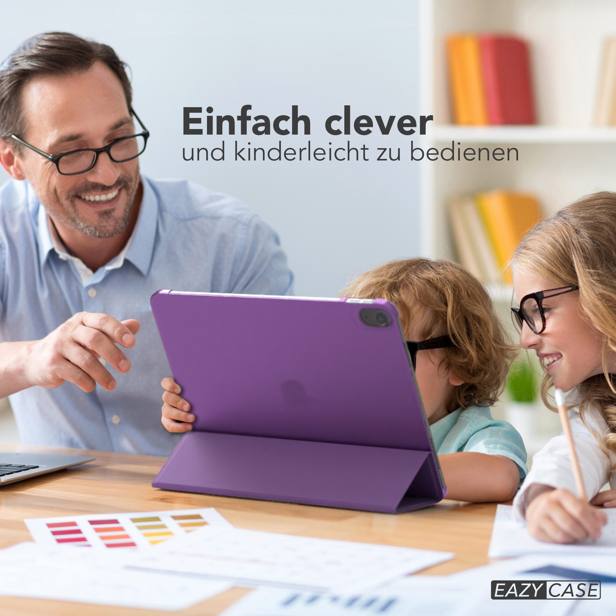 EAZY CASE Tablet-Hülle Smartcase für Apple iPad Air 11 (2025) 11 Zoll, Tabletcover mit Stehfunktion Slim Sleep Wakeup Deckel Klappbar Violett