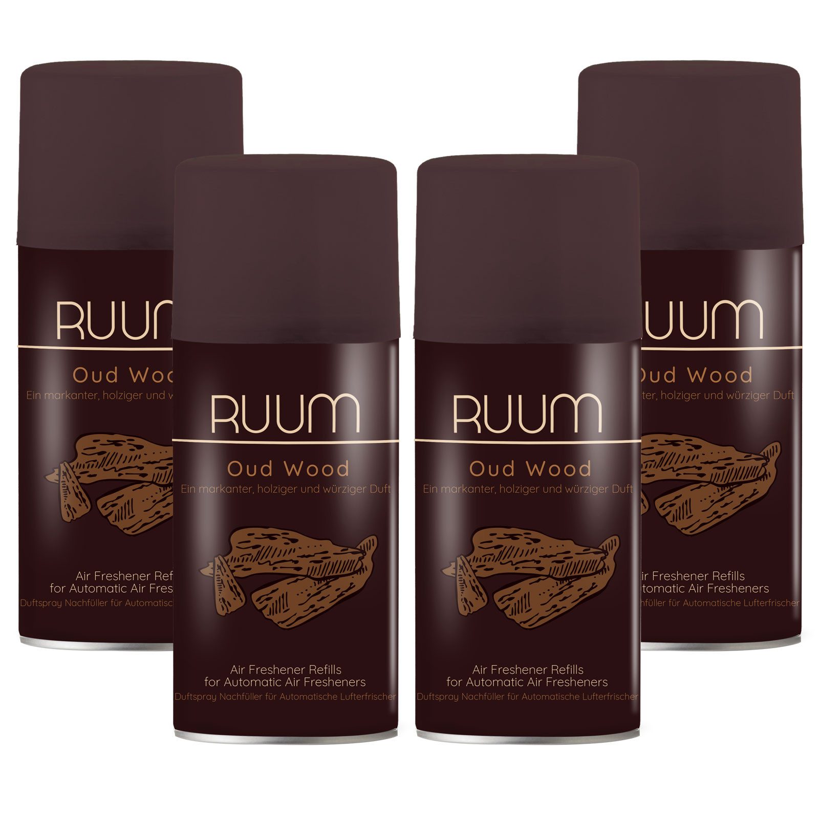 RUUM Raumduft-Nachfüllflasche Lufterfrischer Duftspray (4-St., 250ml (4er Pack)