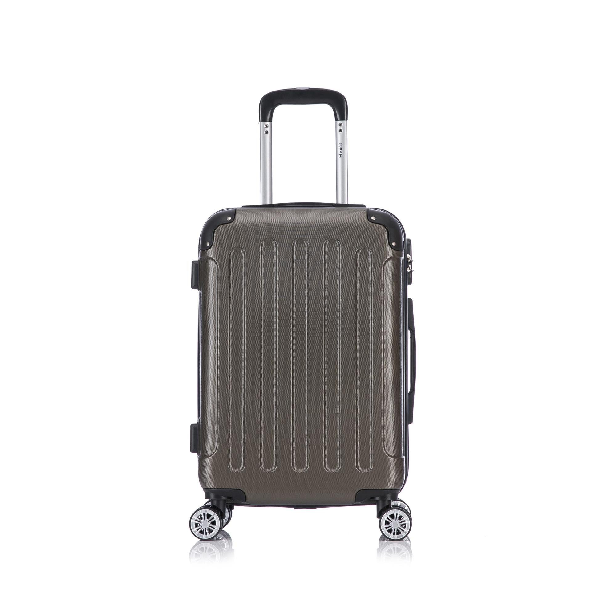 Flexot Hartschalen-Trolley F-2045 Чемоданыset, 360° Rollen, robuster Reisekoffer, Bordcase, 4 Rollen, Robuster und moderner Чемоданы mit vier 360° Rollen und Zahlenschloss