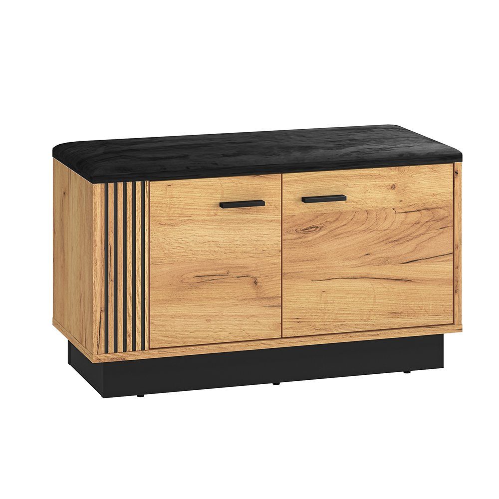 Lomadox Schuhbank VINICA-131, Gold Craft Eiche Nb., fühlbare Struktur, B/H/T: ca. 80/49/34 cm