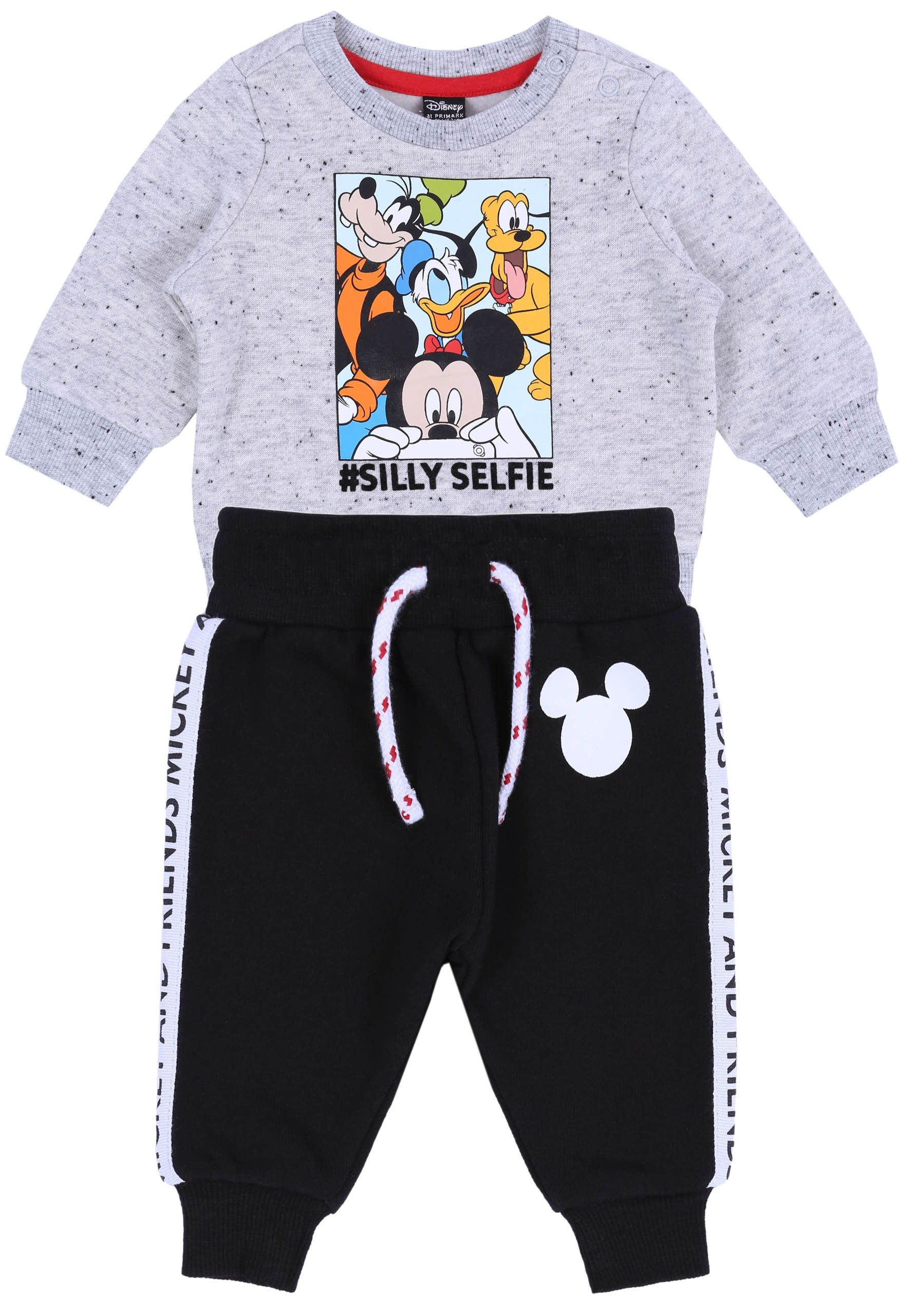 Sarcia.eu Trainingsanzug Set: Hose + Bluse Mickey Maus DISNEY 9-12 Monate