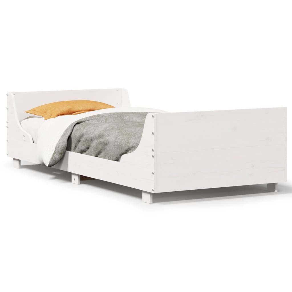 vidaXL Bett Massivholzbett ohne Matratze Weiß günstig online kaufen