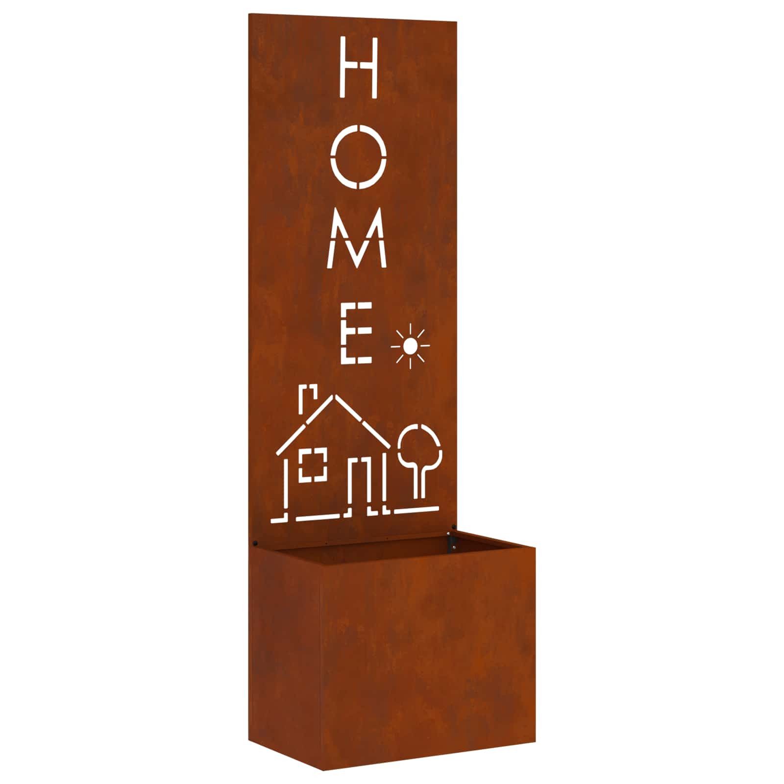 vidaXL Wandbild Garten Sichtschutz-Leinwand Rostig 50 x 150 cm Wetterfeststahl, (1 St)