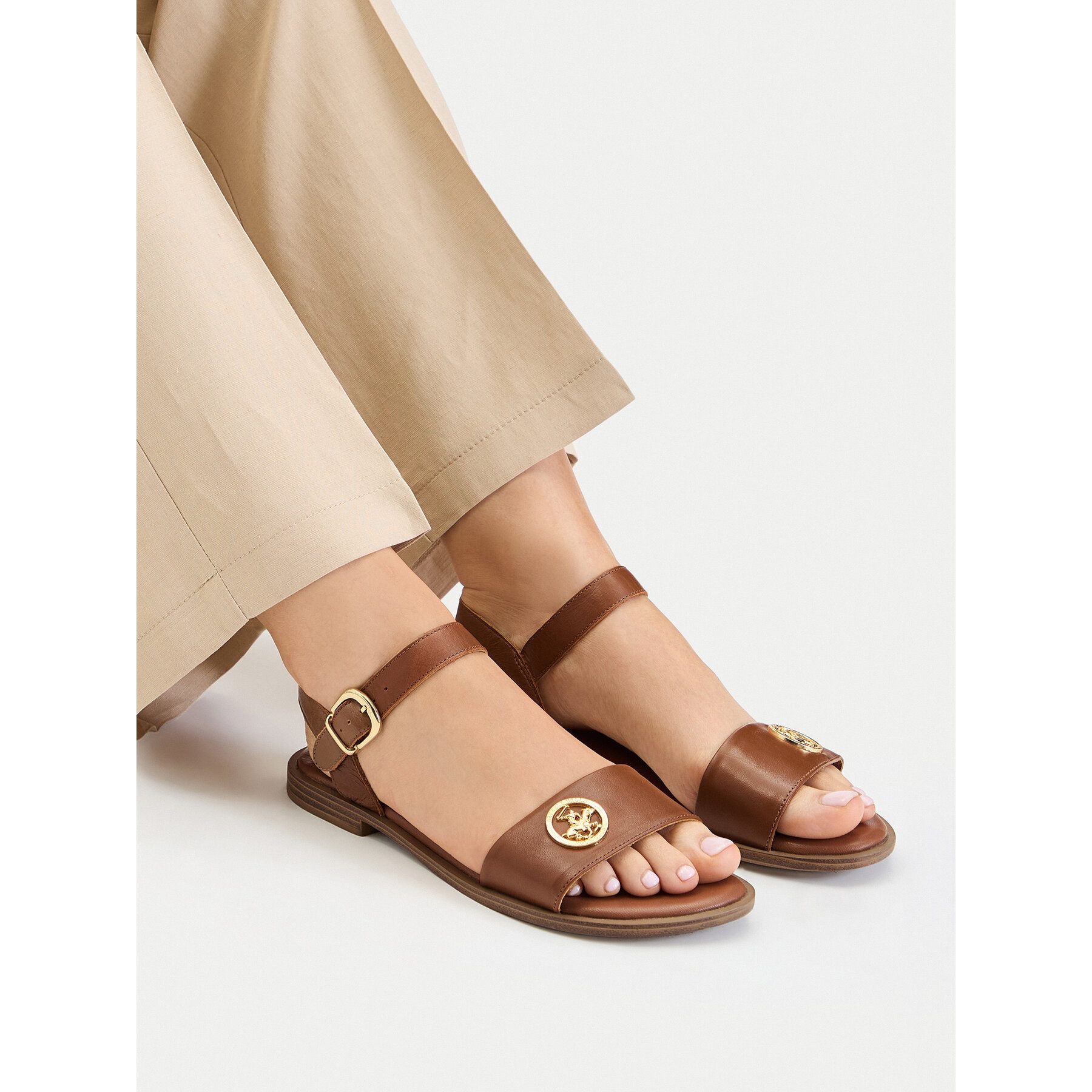 BEVERLY HILLS POLO CLUB Beverly Hills Polo Club Damen-Sandalen in Braun Sandale
