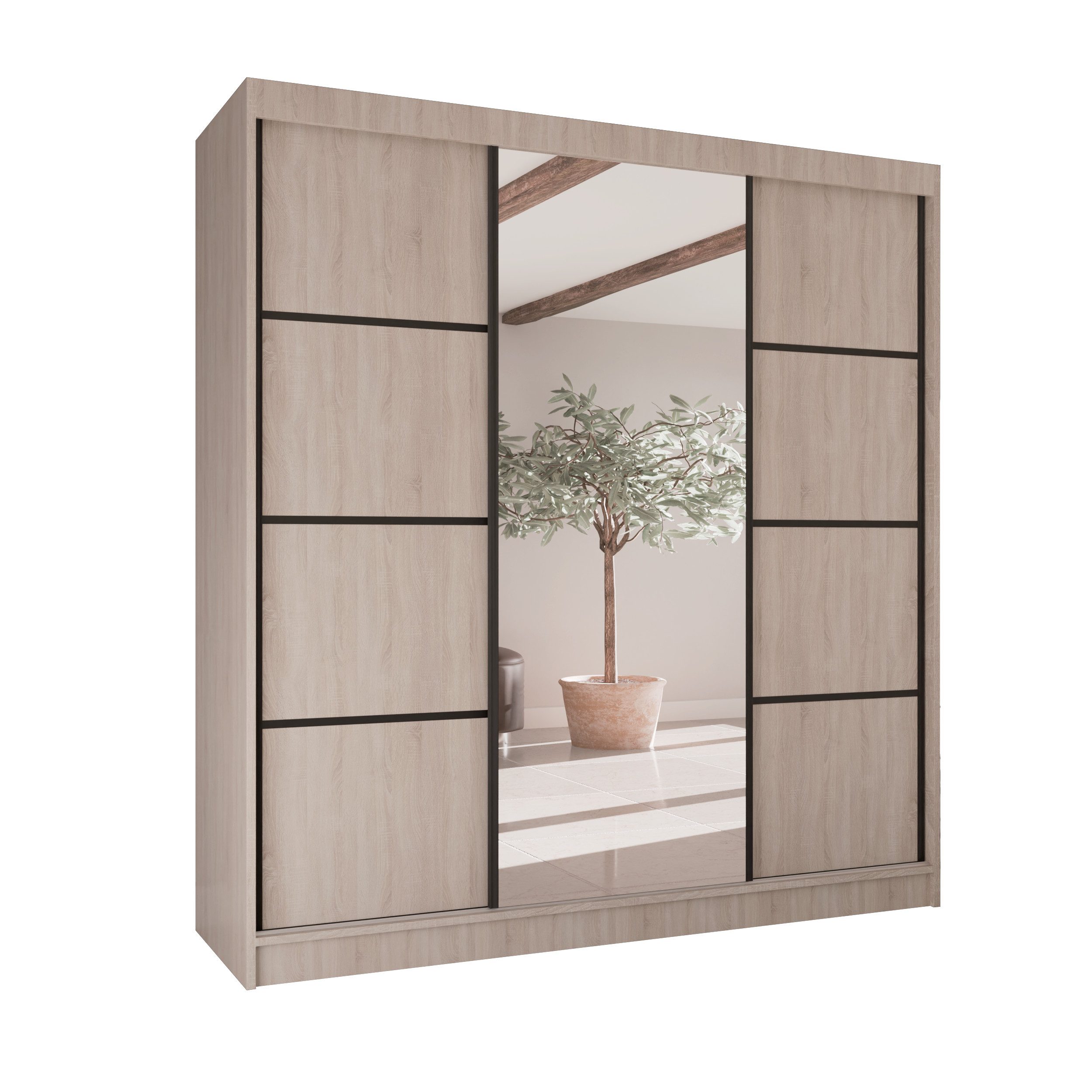 Beautysofa Kleiderschrank VILO II Breite:200cm, mit günstig online kaufen