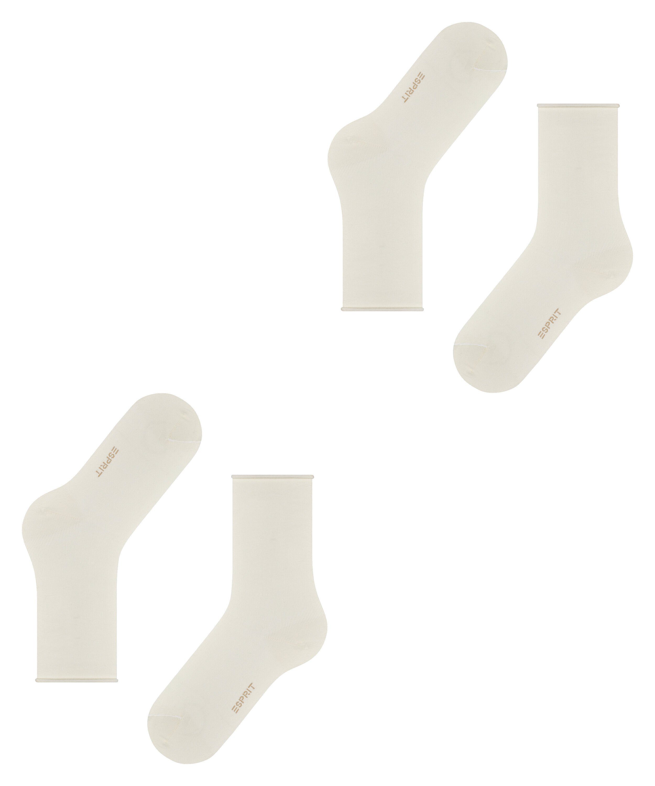 (2040) Basic Socken Esprit Pure off-white (2-Paar) 2-Pack