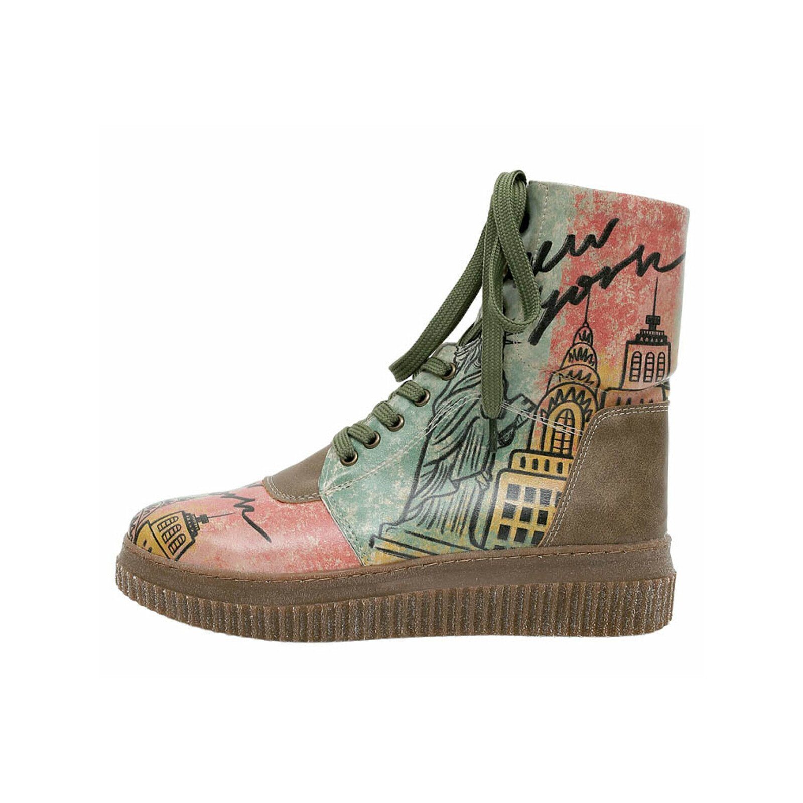 DOGO Future High Top Boots New York Damen Stiefeletten Schnürboots Handgefertigt