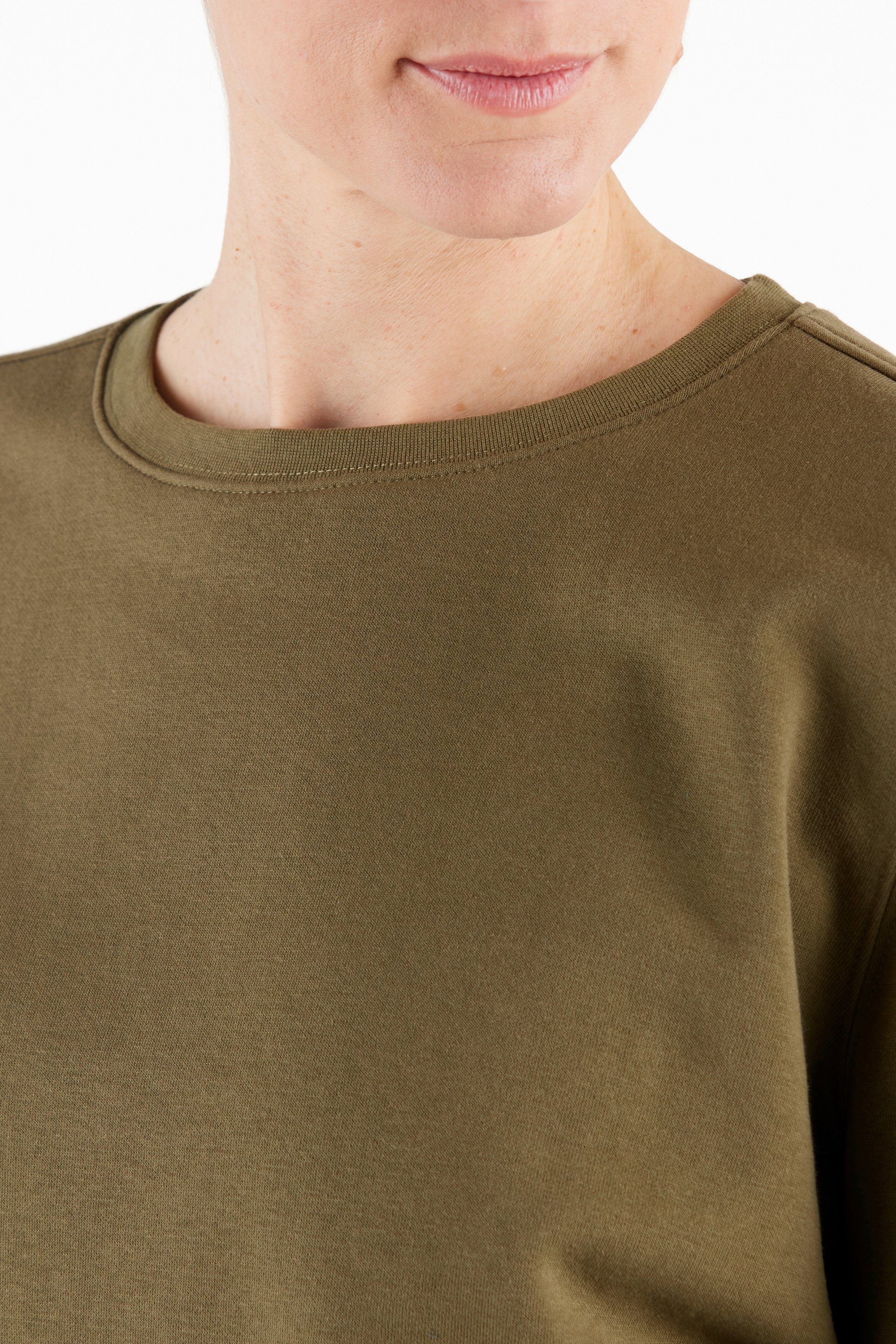 Northern Country Sweatshirt für Damen sich trägt leicht soften locker aus Olive Baumwollmix, Dusty und