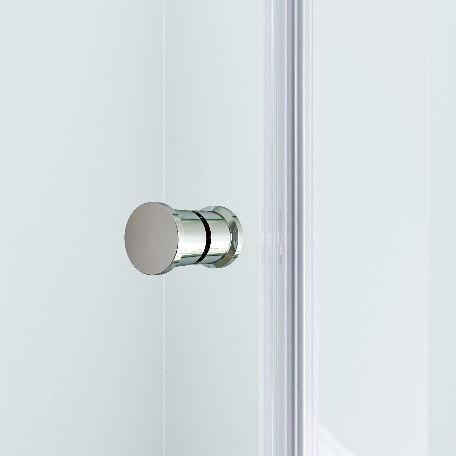 AQUABATOS Corner Shower Enclosure, Corner Entry Bathroom Shower Screen with Hinged Door and Side Panel, WxD: 100x90 cm, 6 mm Tempered Safety Glass, Chrome Finish, Splashproof, Variable Width, Barrier-Free, Nano Glass