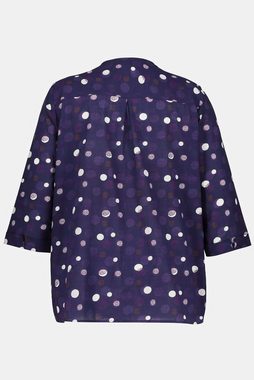 Ulla Popken Longbluse Bellieva-Bluse Stillfunktion Rundhals Biobaumwolle