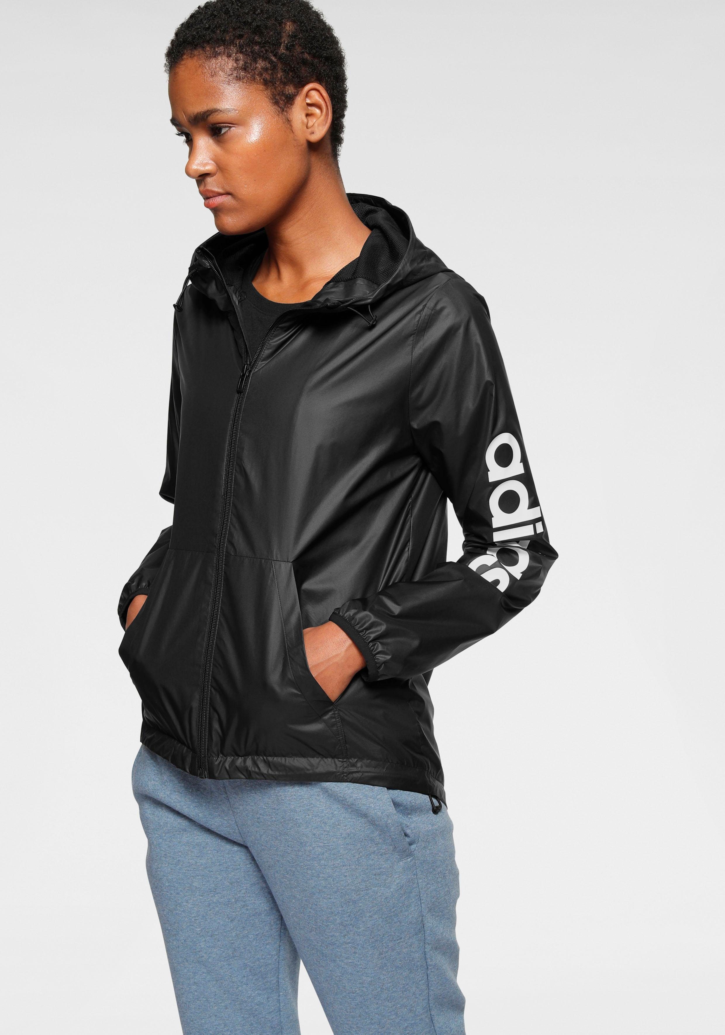 adidas essentials linear windbreaker