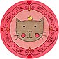 Kinderteppich »Lotti Queen«, SMART KIDS, rund, Höhe 9 mm, Katzen Prinzessin, Konturenschnitt, Bild 2