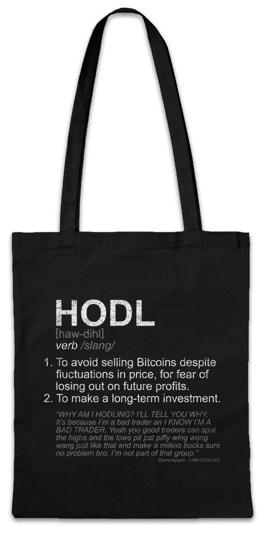 Beuteltasche HODL II Stofftasche Crypto Bitcoin Currencies Cryptocurrency Digital