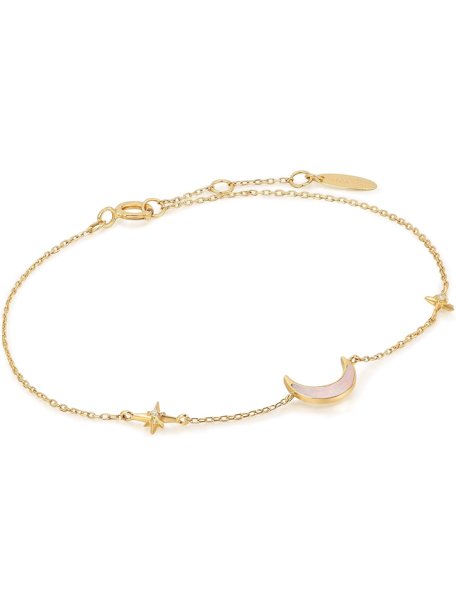 Ania Haie Armband Ania Haie Damen-Armband 585er Gelbgold Diamant, trendig