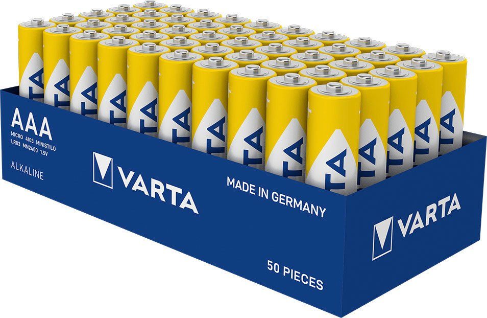 VARTA 50er Pack Energy AAA (50 LR03 St) Batterie, Alkaline Micro